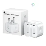 Apple 25W USB-C power adapter for fast charging iPad and iPhone.