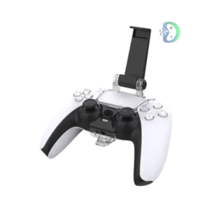 Playstation 5 DualSense Station Wireless controller with attached mobile gaming clip