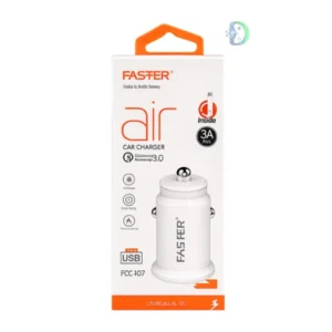 Faster Air 3A Car Charger USB Fast Charging Adapter 3A White Original
