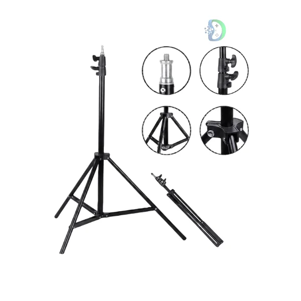 Generic Flashlight Camera Tripod Stand 2.1M Adjustable Aluminum Tripod for Camera, Mobile Phone and LED Ring Light