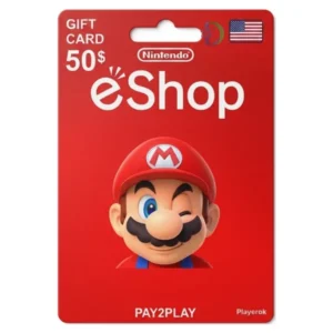 Nintendo eShop Gift Card USA 50$ digital gift card for Nintendo Switch games and downloadable content.