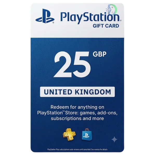 PSN Gift Card UK 25£ digital PlayStation Network wallet top-up card