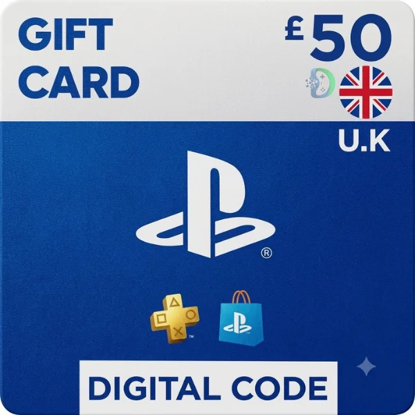 PSN Gift Card UK £50 PlayStation Network digital gift card for UK PSN accounts