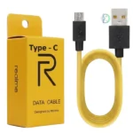 Realme Type-C Charging Cable connected to a smartphone, showing fast charging support with durable USB-C connector.