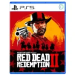 Red Dead Redemption 2 PS4 game cover showing Arthur Morgan in a western landscape with horses and sunset background.
