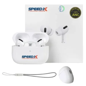 Speed-X Airpods Pro 2 wireless Bluetooth earbuds with charging case in white color