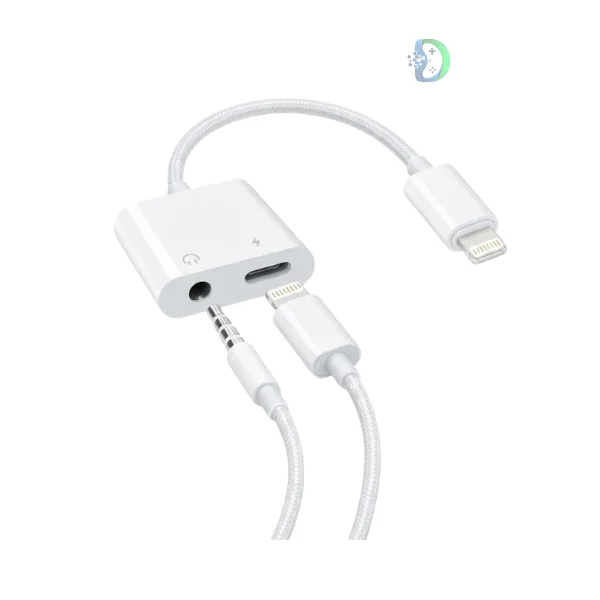 iPhone Aux Adapter 2-in-1 Dual Lightning Headphone Adapter Cable KY-160 KIN Price in Pakistan