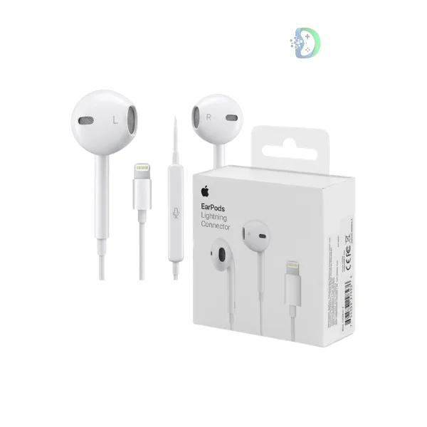 iPhone X Lightning Handsfree Original Wired Earphones with Lightning Connector for Clear Calls and HD Sound.
