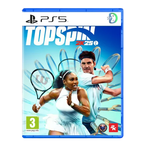 the box art for the video game TopSpin 2K25 on the PlayStation 5