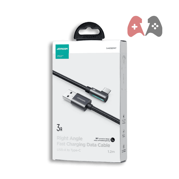 JoyRoom USB to Type-C Right Angle Fast Charging Data Cable - 1.2M - S-AC027A17
