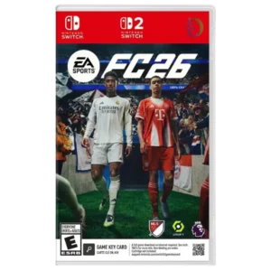 EA SPORTS FC 26 Nintendo Switch 2 football game featuring realistic gameplay, Ultimate Team, Career Mode, and licensed clubs and players.