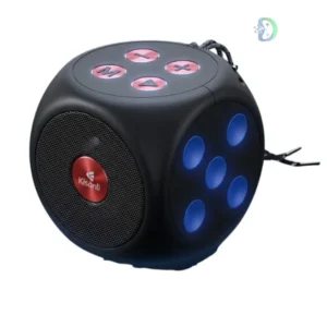 KISONLI G15 Portable Mobile Bluetooth Dice Mini Speaker with FM Radio, USB, TF Card support, and rechargeable battery.