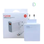  XIAOMI 120W EU Plug QC3.0 Fast Quick Wall Charger with Type‑C Cable